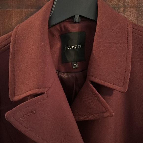 Talbots Maroon Winter Jacket Size 16 See Description - Picture 2 of 7